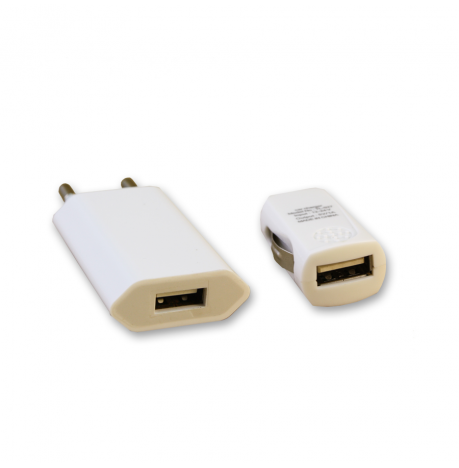 4 en 1 Cargador Coche y Red Blanco