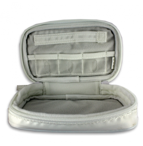 Bolsa de transporte COMPACTA DE PIEL  BLANCA
