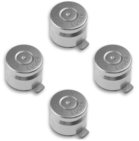 Botones Cartucho 9mm DUALSHOCK 3 y 4 Plata