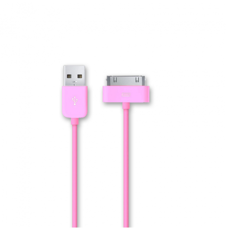 Cable Dock de Datos y Carga Iphone Rosa