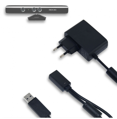 Cable y  fuente de Alimentación Kinect