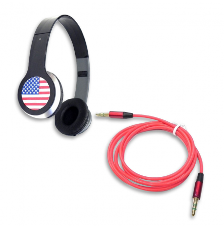 Cascos Negro Bandera USA