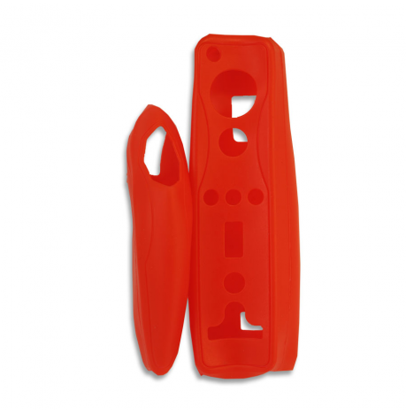Funda WiiMote Nunchuck Silicona Rojo
